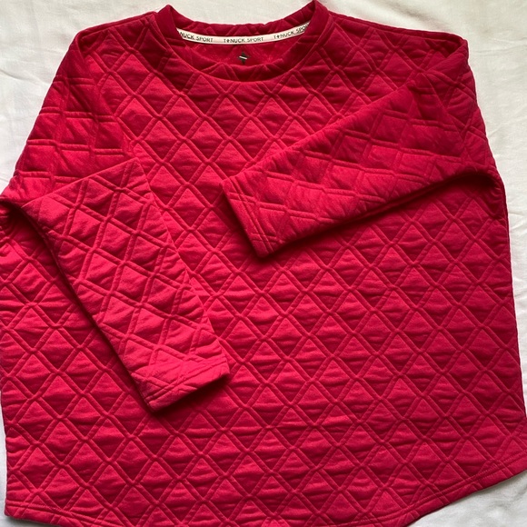 TNUCK Sport Tuckernuck Azalea Ally Swing Quilted Crewneck Pullover sweatshirt - Picture 2 of 6